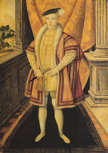 Edward VI 1547 - Hans Eworth reproduction oil painting