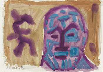 Untitled Self Portrait 2 1987 - A R Penck reproduction oil painting