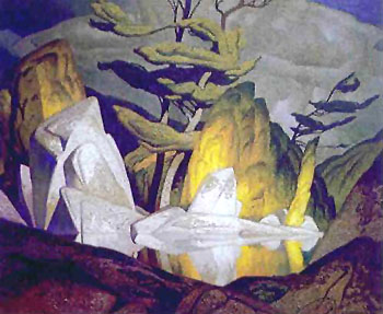 Rock Pool - A.J. Casson reproduction oil painting