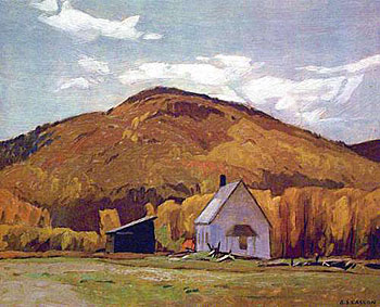 School House at Halfway Lake - A.J. Casson reproduction oil painting