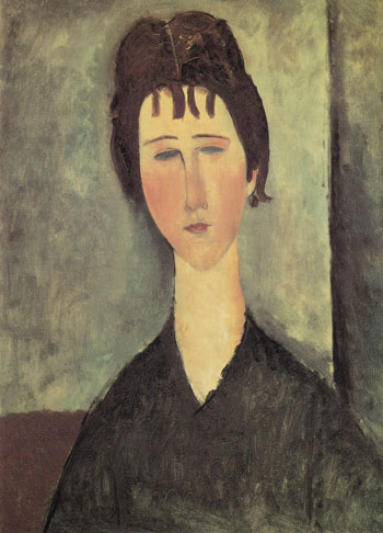 Woman with Blue Eyes 1918 - Amedeo Modigliani reproduction oil painting