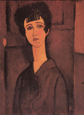 Portrait of a Young Woman Victoria 1916 - Amedeo Modigliani reproduction oil painting