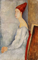 Hbuterne Seated - Amedeo Modigliani