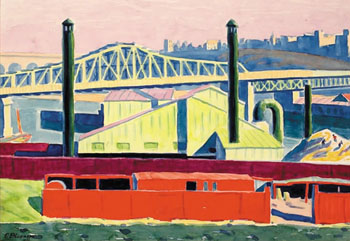 Harlem River - Oscar Bluemner reproduction oil painting