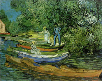 Bank of the Oise at Auvers - Vincent van Gogh reproduction oil painting