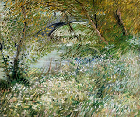 Banks of the Seine with the Pont de Clichy in the Spring - Vincent van Gogh reproduction oil painting