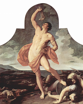 The Victorious Samson 1612 - Guido Reni reproduction oil painting