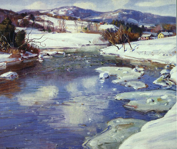 Valley Stream in Winter - George Gardner Symons reproduction oil painting