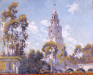 Balboa Park California Tower from Alcazar Garden 1923 - Alson Skinner Clark