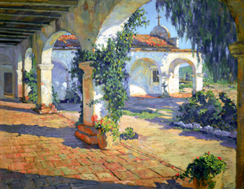 Mission San Juan Capistrano 1921 - Alson Skinner Clark reproduction oil painting