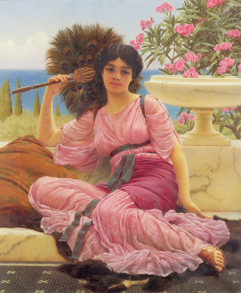 Flabellifere 1905 - John William Godward reproduction oil painting