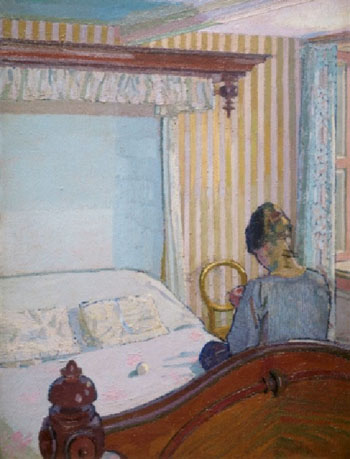 Interior c1917 - Harold Gilman reproduction oil painting