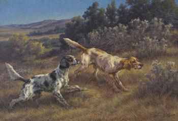 A Brace of Setters - Edmund Henry Osthaus reproduction oil painting