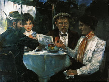 In Max Halbes Garden 1899 - Lovis Corinth reproduction oil painting