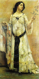 Portrait of Charlotte Berend in A White Dress 1902 - Lovis Corinth