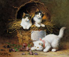 A Basket of Mischief - Leon Charles Huber