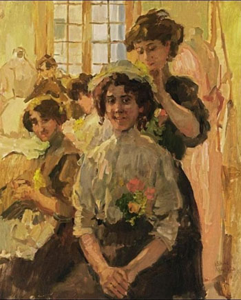 Coiffer Sainte Catherine B - Isaac Israels reproduction oil painting