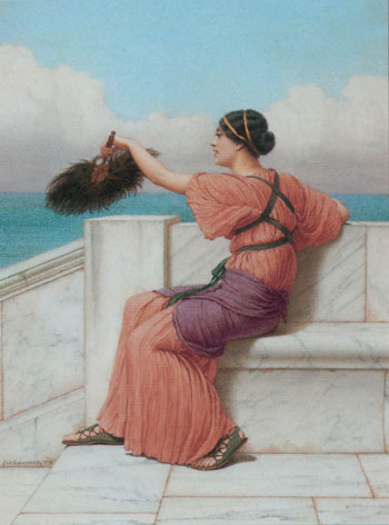 A Fond Farewell 1918 - John William Godward reproduction oil painting