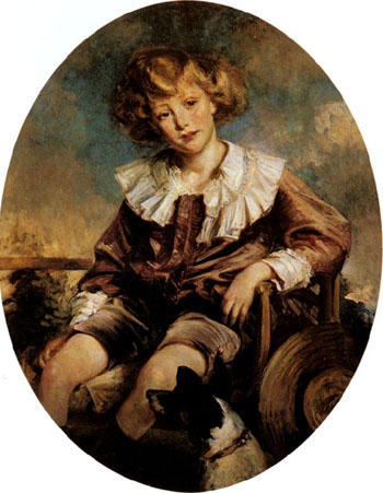 Portrait of Antonin De Mun as a Young Boy - Jacques Emile Blanche reproduction oil painting