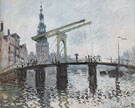 The Drawbridge at Amsterdam 1874 - Claude Monet