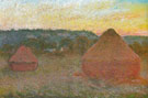 Hay Stacks End of Day Autumn 1890 - Claude Monet