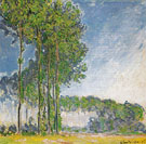 Poplars View from the Marsh 1891 - Claude Monet