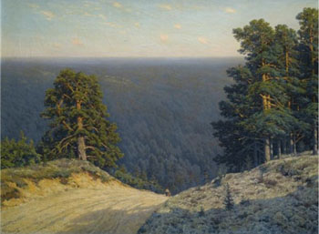 Landscape 1908 - Konstantin Yakovlevich Kryzhitsky reproduction oil painting