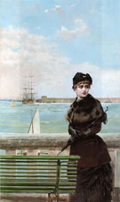 An Elegant Woman at St Malo - Vittorio Matteo Corcos