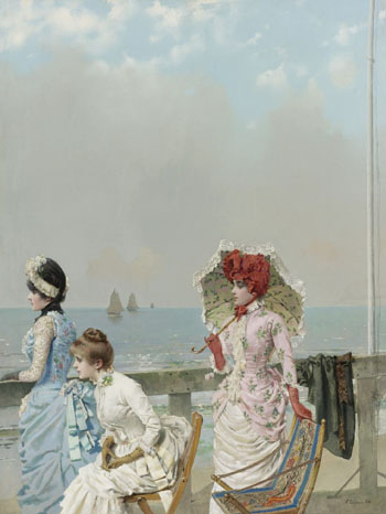 Mezzogorno Al Mare 1884 - Vittorio Matteo Corcos reproduction oil painting