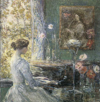 Improvisation - Childe Hassam reproduction oil painting