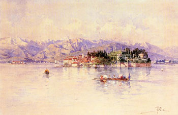 Boating on Lago Maggiore Isola Bella Beyond - Paolo Sala reproduction oil painting