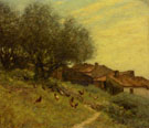 A Hillside Village in Provence - Henry Herbert La Thangue