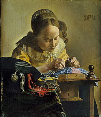 The Lacemaker (after Vermeer) 1955 - Salvador Dali reproduction oil painting