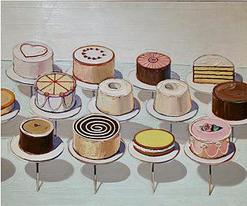 Cakes 1963 2 - Wayne Thiebaud reproduction oil painting