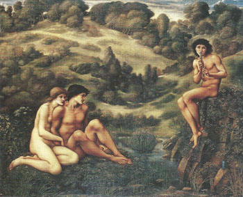 The Garden of Pan 1876-87 - Sir Edward Coley Burne-jones reproduction oil painting