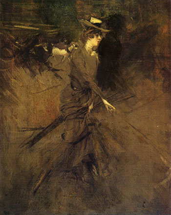 In the Promenade 1905 - Giovanni Boldini reproduction oil painting