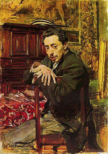 Portrait of the Painter Joaquin Araujo Ruano - Giovanni Boldini reproduction oil painting