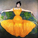 Woman in Yellow Dress 1899 - Max Kurzweil