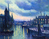 The Port of Rotterdam Evening 1908 - Maximilien Luce