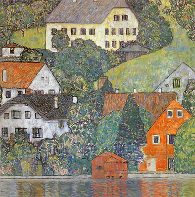 House in Unterach on the Attersee (1916) - Gustav Klimt reproduction oil painting