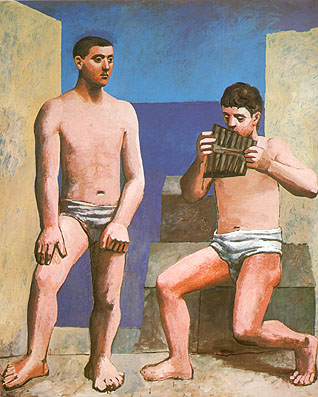 The Pipes of Pan (1923). - Pablo Picasso reproduction oil painting