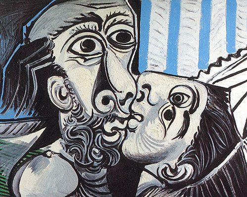 The Kiss (1969) - Pablo Picasso reproduction oil painting