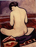 Sitting Nude (1911) - August Macke